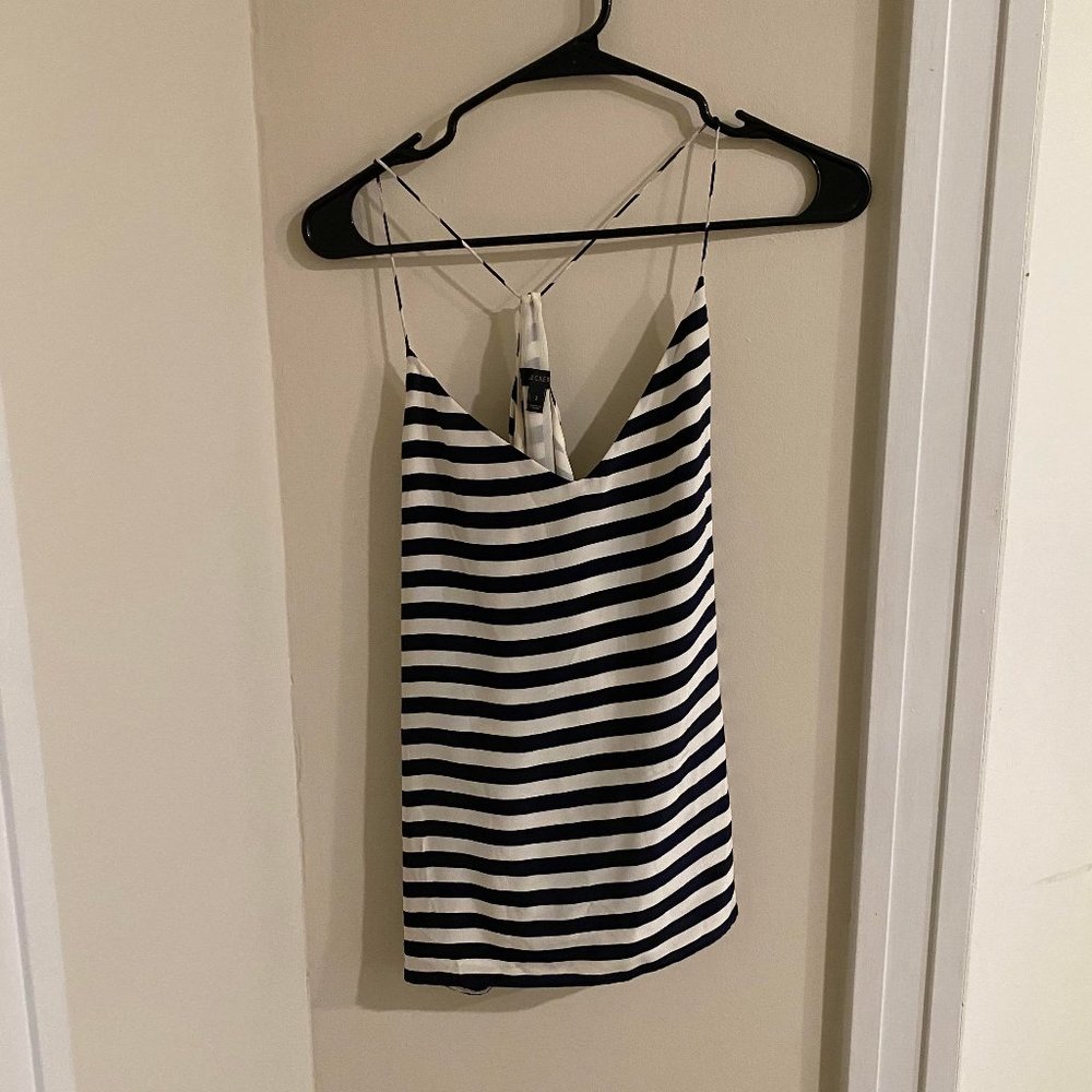 Navy & White Striped Tank